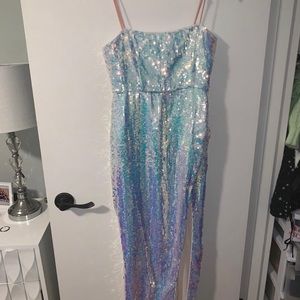 NBD long full sequin dress worn once